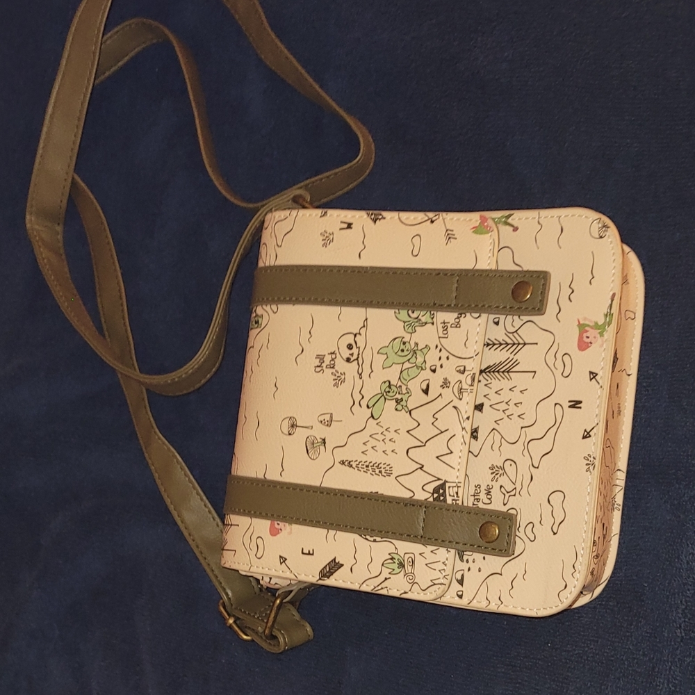 Loungefly Peter Pan Neverland Doodle Map crossbody